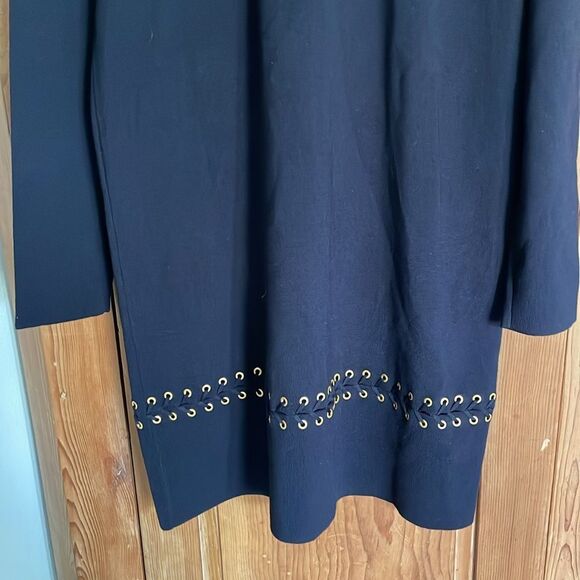 Tory Burch Harley black laced long sleeve wool sweater dress NWT - Picture 9 of 10